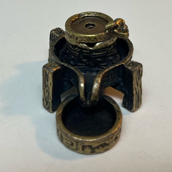 Antique Brass Incense Burner Set - Picture 4 of 9